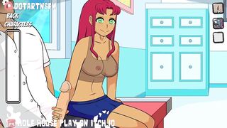 Starfire Handjob Cumshot Moaning Orgasm Rule 34 Hentai - Hole House Game