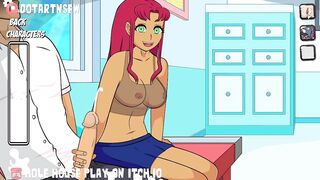 Starfire Handjob Cumshot Moaning Orgasm Rule 34 Hentai - Hole House Game