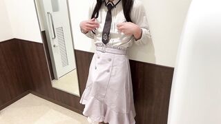 [Crossdressing] Japanese masturbation with a lot of ejaculation in a cute uniform ????