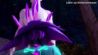 Neeko Fucked by Three Dudes in the Forest at Night