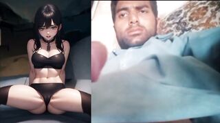 AI Generated Anime Style Sexy voluptuous Indian For The Great Indian Nude Marathon=