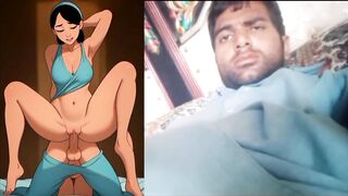 AI Generated Anime Style Sexy voluptuous Indian For The Great Indian Nude Marathon=