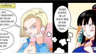 Android 18 es follada por Gohan ,monta su enorme polla y le acaba adentro