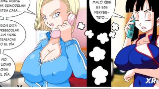 Android 18 es follada por Gohan ,monta su enorme polla y le acaba adentro