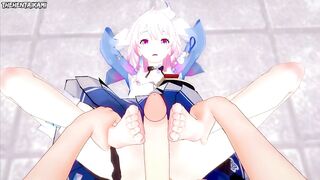 Honkai Star Rail March 7th Gives You A Footjob Hentai POV