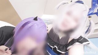 Vtuber Cosplayer Threesome femdom hentai sex video