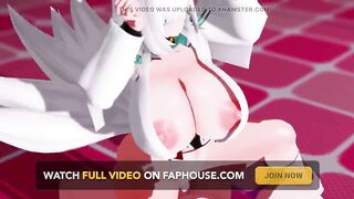 Azur Lane Shinano Sex Hentai Cowgirl Creampie Futanari Nyancat Song Mmd 3D Clear Blue Eyes Color Edit Smixix