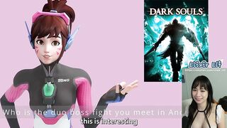 Nerf this! Overwatch DVA torments cock with her feet | Hentai