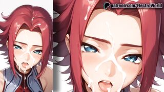 Kallen from Code Geass is saddled with cock and eager for a creampie!