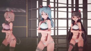 Mmd R-18 Anime Girls Sexy Dancing Clip 345