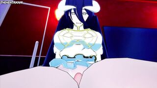 Albedo from Overlord Gives You A Footjob Hentai POV