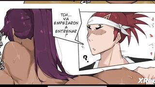 Yoruichi follada por enorme verga de Ichigo y obtiene tu creampie porn-comic