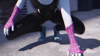 Georgeous Superheroine fucking with a guy in POV in a 3D animation