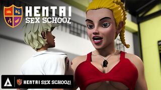 Hentai Teacher Orgasms From Student's Cunnilingus!