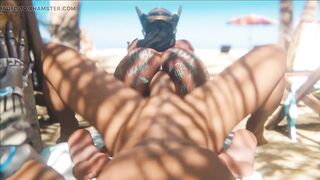 Zmsfm Hard Anal Sex on the Beach Hot Ass Jumping on Huge Cock Hot Ass Fucks Hard