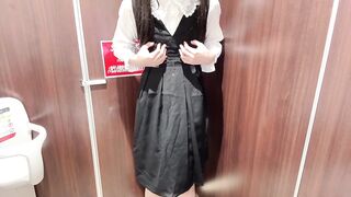 [Crossdressing] Japanese masturbation with a lot of ejaculation in a cute uniform ????