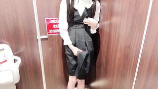 [Crossdressing] Japanese masturbation with a lot of ejaculation in a cute uniform ????