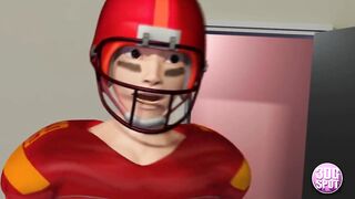 3DGSPOT - Naughty Teen Cheerleader Rides Star Quarterback's Cock In The Locker Room! 3D CARTOON PORN