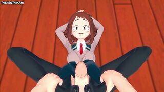 Ochako Uraraka from Boku No Hero Academia Gives You A Footjob Hentai POV