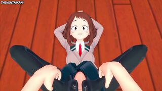 Ochako Uraraka from Boku No Hero Academia Gives You A Footjob Hentai POV