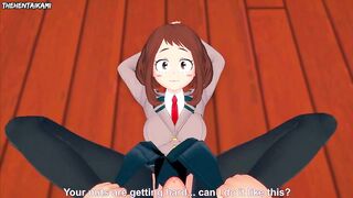 Ochako Uraraka from Boku No Hero Academia Gives You A Footjob Hentai POV