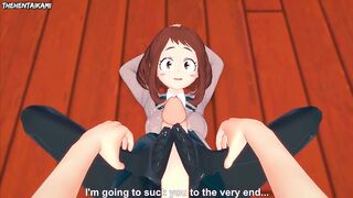 Ochako Uraraka from Boku No Hero Academia Gives You A Footjob Hentai POV