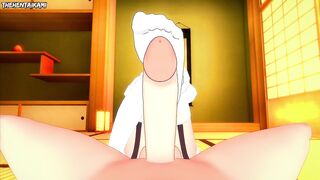 Orihime Inoue from Bleach Gives You A Footjob Hentai POV