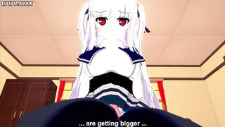 Julie Sigtuna from Absolute Duo Gives You A Footjob Hentai POV