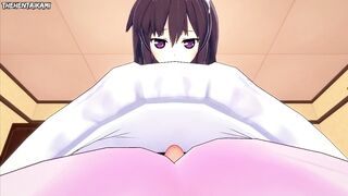 Rito Tsukimi from Absolute Duo Gives You A Footjob Hentai POV