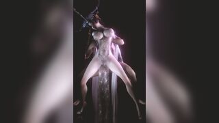 3D cartoon mature mil wife with sexy dress got her wet pussy fucked so hard