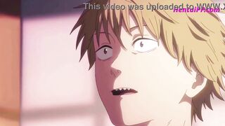 Makima Redhead Seduced Blond Stepbrother // UNCENSORED HENTAI