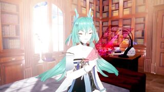 Aether Gazer Osiris Missionary Sex Hentai Mmd 3D Clear Blue Hair Color Edit Smixix