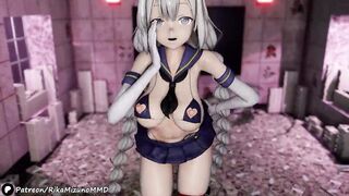 KonKon Sexy Dance - Kizuna Akari (Shimakaze Cosplay) | MMD R-18