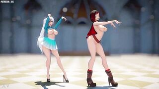 Ruby rose & Weiss RWBY mmd r18