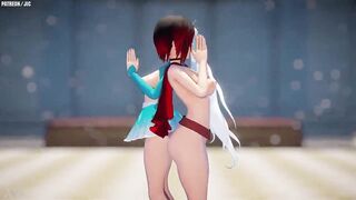 Ruby rose & Weiss RWBY mmd r18