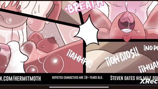 Adult Steven Universe fucks Connie in her small pussy porn comic