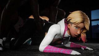 Spider Gwen anal fucked