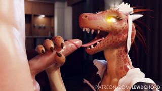 Your Lizard Maid Gives Special Blowjob Service