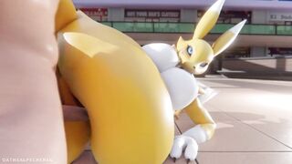 MILF Renamon creampied