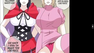 Hinata y tsunade quieren darle un caliente regalo a naruto en hallowen