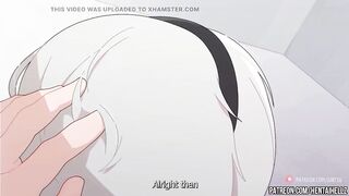 neir autonoma hentai 2B getting creampied in her tight anal 2D animation