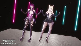 [MMD] Red Velvet - Monster Ahri Evelynn Sexy Kpop Dance League of Legends Hentai Uncensored 4K 60FPS