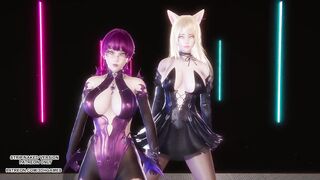 [MMD] Red Velvet - Monster Ahri Evelynn Sexy Kpop Dance League of Legends Hentai Uncensored 4K 60FPS