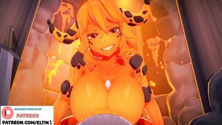 Magma Girl Do Amazing Hottest Titjob And Getting Cum | Best Cartoon Hentai 4k 60fps