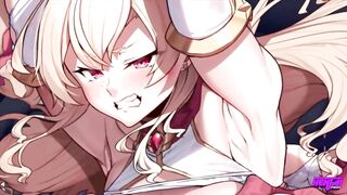 HENTAI PROS - Blonde Superhero Gets A Cock Between Her Big Tits, Then Gets Fingered And Fucked Hard