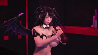 Succubus Girl Fucked the Devil in Honor of Halloween