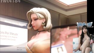 she likes having a good fuck | Rule 34 Hentai Mercy Overwatch creampie