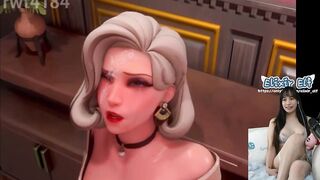 she likes having a good fuck | Rule 34 Hentai Mercy Overwatch creampie