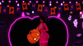 Futa witch succubus fucks a pumpkin