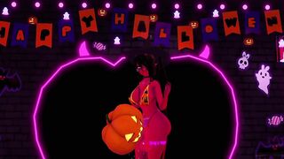 Futa witch succubus fucks a pumpkin